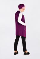 Vêtements hijab POURPRE GILET À COUPE ASYMMÉTRIQUE  4795