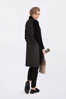 Tesettür giyim SİYAH ALVİNA YANDAN BAĞCIKLI KUŞGÖZLÜ YELEK 4809