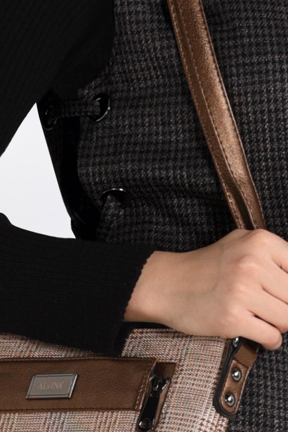 Tesettür giyim SİYAH ALVİNA YANDAN BAĞCIKLI KUŞGÖZLÜ YELEK 4809