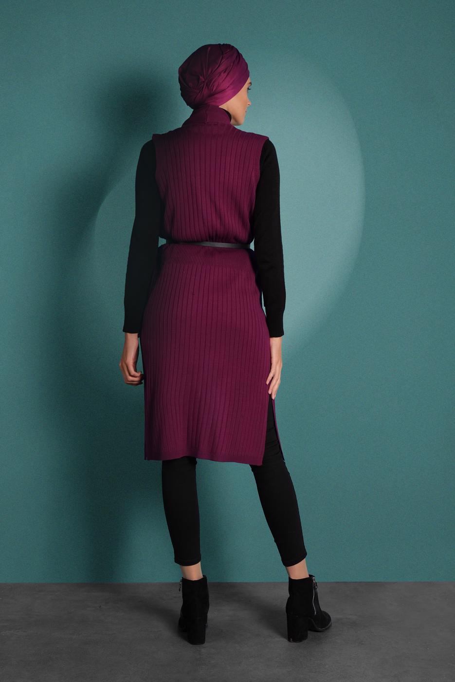 Vêtements hijab FUCHSIA GILET À CÔTELÉ 5331 