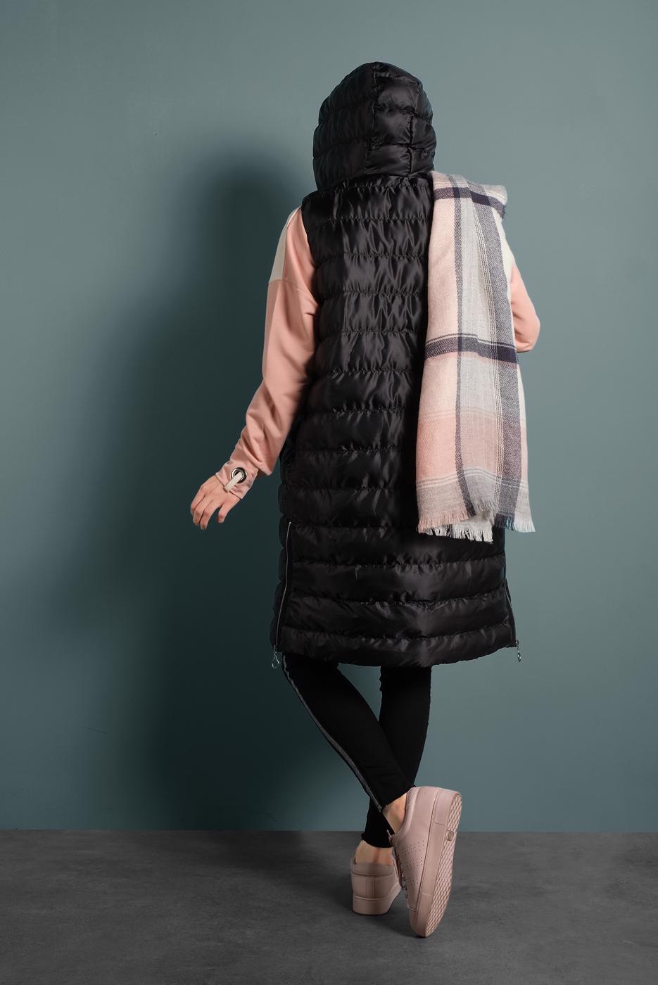 Vêtements hijab NOIR DOUDOUNE EN COTON 7520 