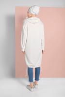 Hijab clothing CREAM ELASTIC-HEM HOODIE 5106