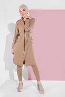 Vêtements hijab BRUN SURVÊTEMENT ZIPPÉ 8206