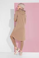 Vêtements hijab BRUN SURVÊTEMENT ZIPPÉ 8206