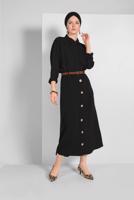 Hijab clothing BLACK BUTTONED SKIRT 53100
