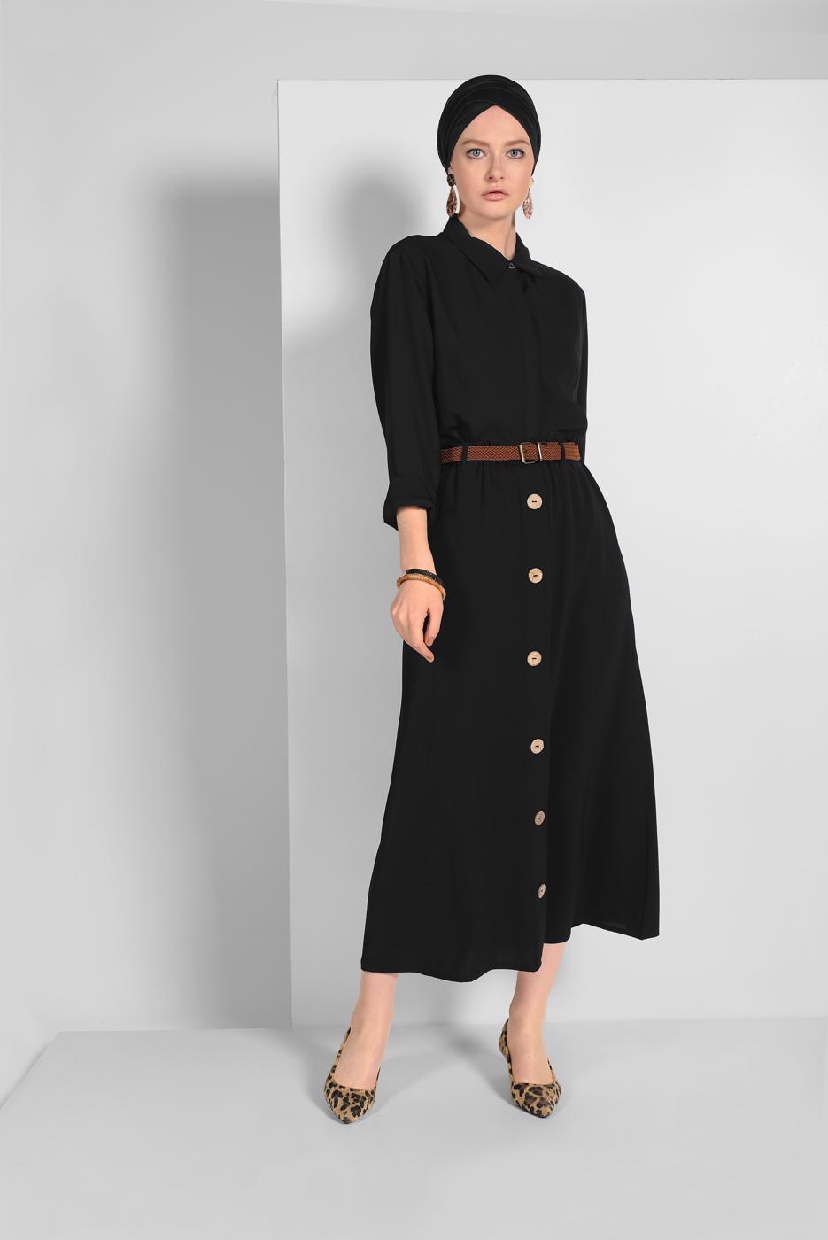 Hijab clothing BLACK BUTTONED SKIRT 53100