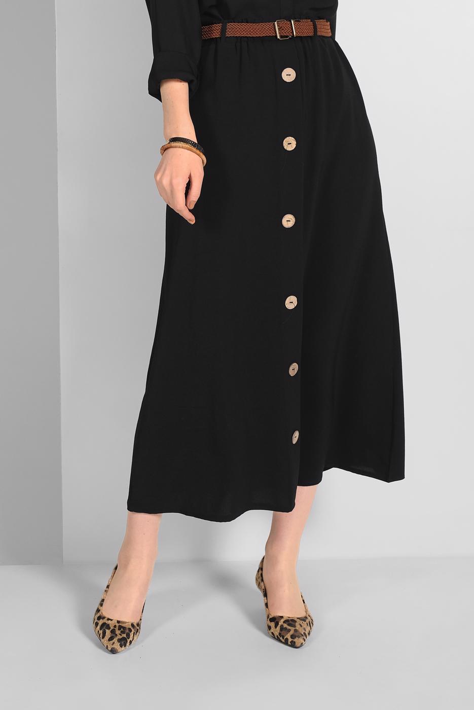 Hijab clothing BLACK BUTTONED SKIRT 53100