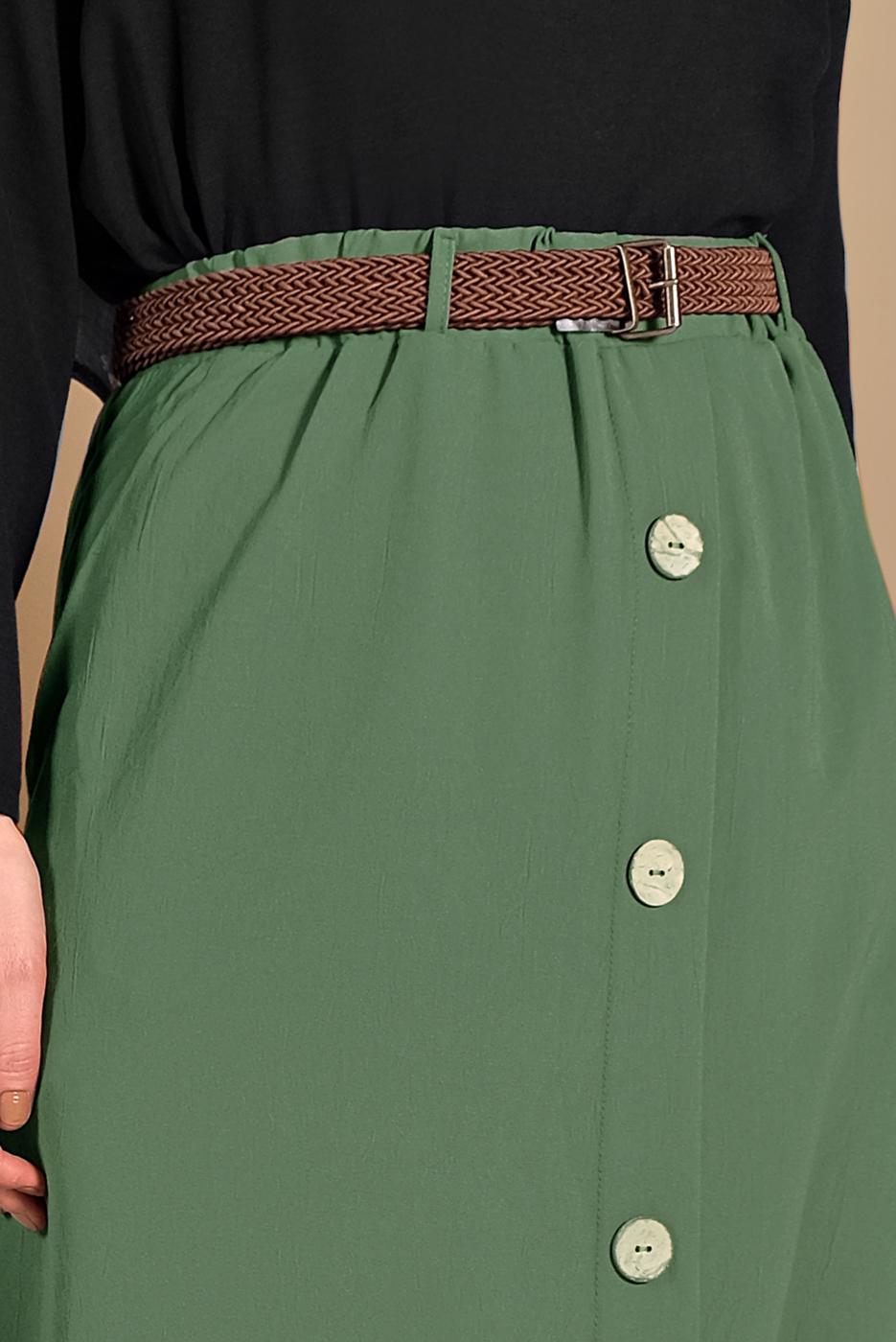 Vêtements hijab KAKI JUPE À BOUTONNÉE 53100