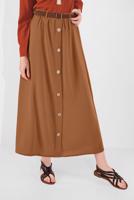 Tesettür giyim TABA DÜĞME DETAYLI ETEK 53100