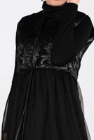 Vêtements hijab NOIR ALVINA GILET À EMBELLI 4774