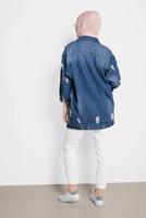 Tesettür giyim KREM ALVİNA PAMUKLU KARGO PANTOLON 7572