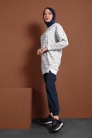 Tesettür giyim LACİVERT ALVİNA PAMUKLU KARGO PANTOLON 7572