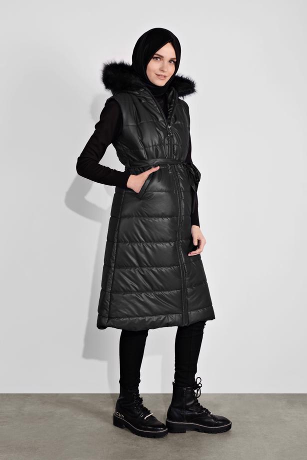 Vêtements hijab  HOODED PUFFER VEST 5687  - TRENDTESETTÜR
