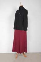 Vêtements hijab NOIR T 2867 ALVİNA NİL CREP BLUZ