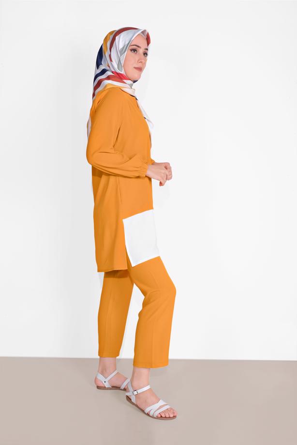 Hijab clothing  CUFFS-ELASTIC SHIRT-HEM SUIT 0221 - TRENDTESETTÜR