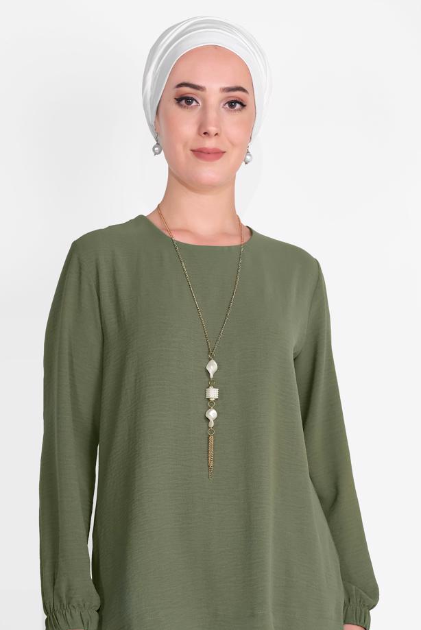 Hijab clothing  CUFFS-ELASTIC SHIRT-HEM SUIT 0221 - TRENDTESETTÜR