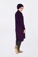 Tesettür giyim MOR OMUZLARI NAKIŞLI YANLARI YIRTMAÇLI TUNİK 4760 