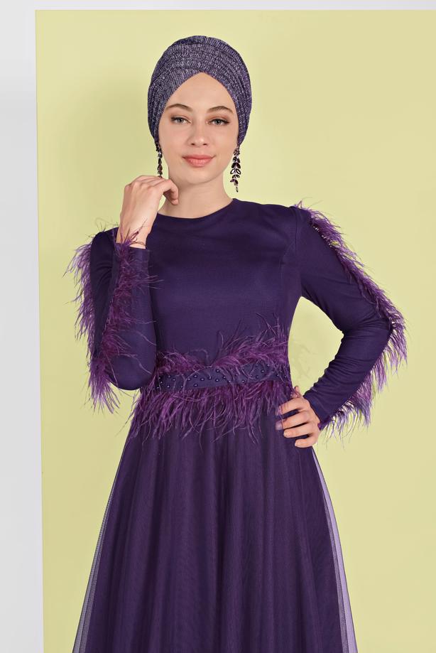 Vêtements hijab  TIERED BEADED ABAYA 0810  - TRENDTESETTÜR