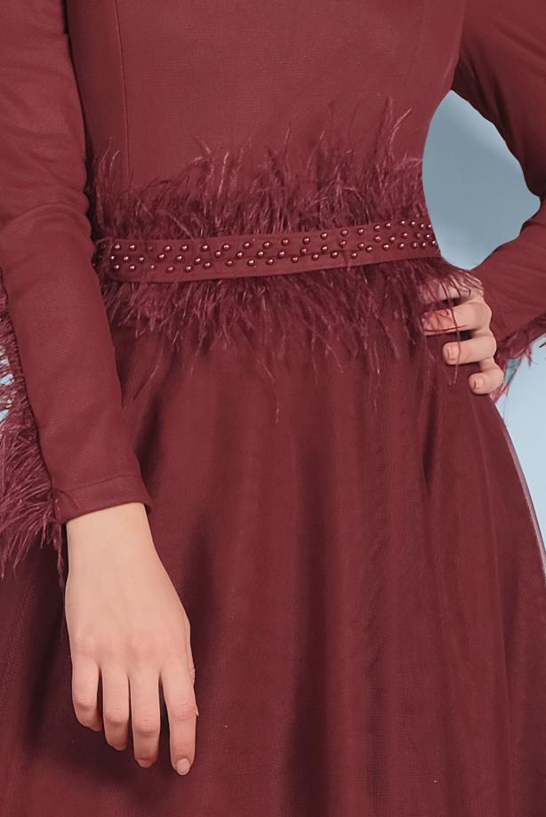 Vêtements hijab  TIERED BEADED ABAYA 0810  - TRENDTESETTÜR