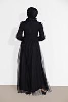 Vêtements hijab NOIR ROBE SOIRÉE EN TULLE 2910 