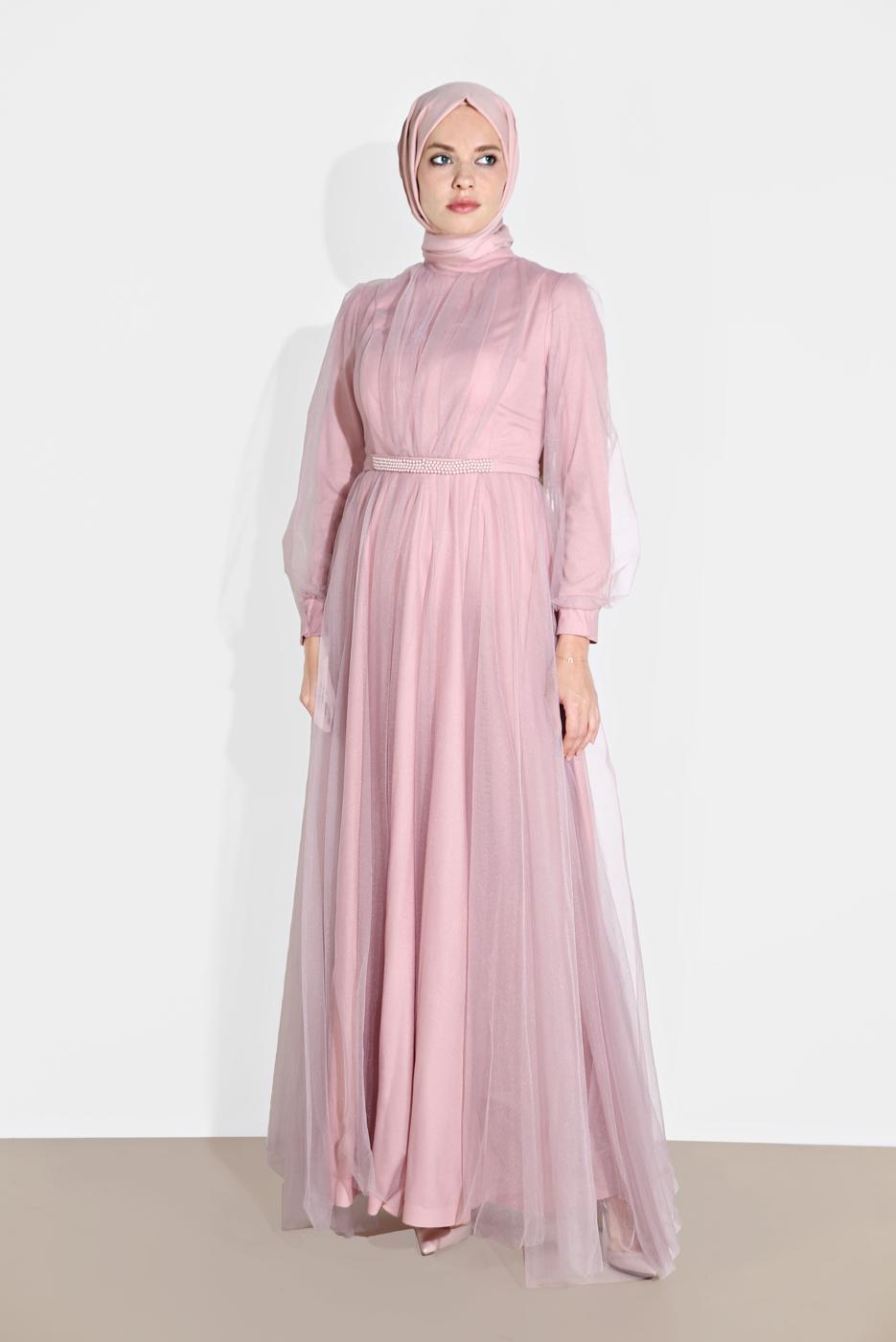 Hijab clothing POWDER TULLE NIGHTDRESS 2910