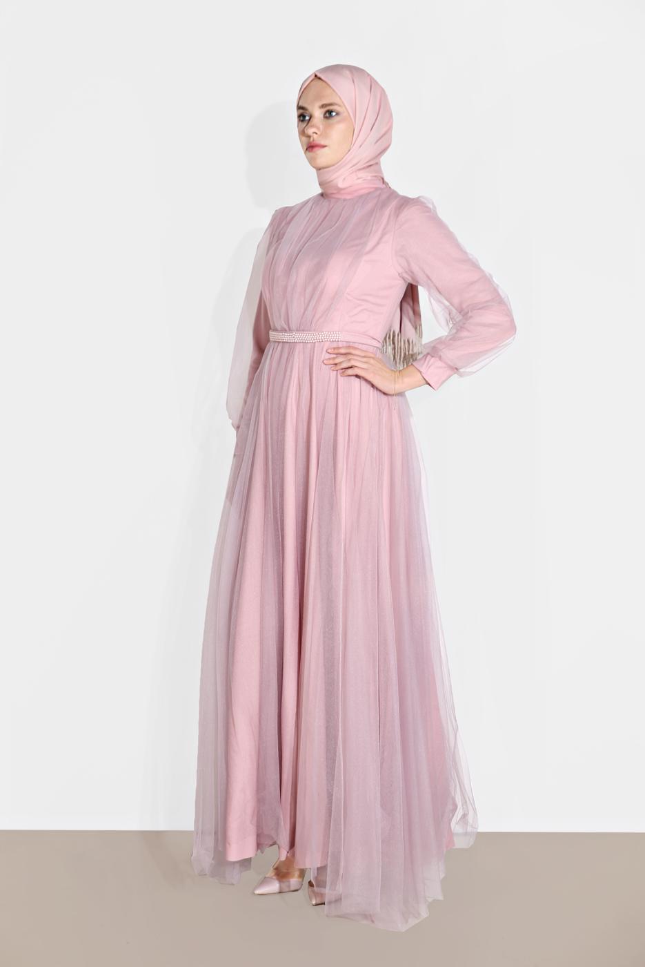 Hijab clothing POWDER TULLE NIGHTDRESS 2910