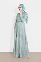 Vêtements hijab VERT ROBE SOIRÉE EN TULLE 2910 
