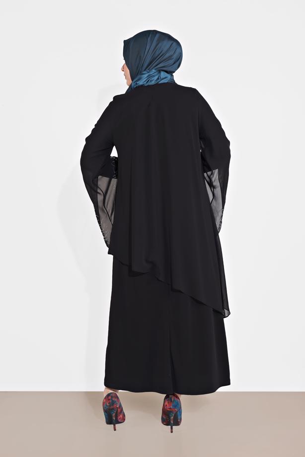 Vêtements hijab  EMBELLISHED ABAYA 4215 - TRENDTESETTÜR