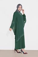 Hijab clothing GREEN EMBELLISHED ABAYA 4215