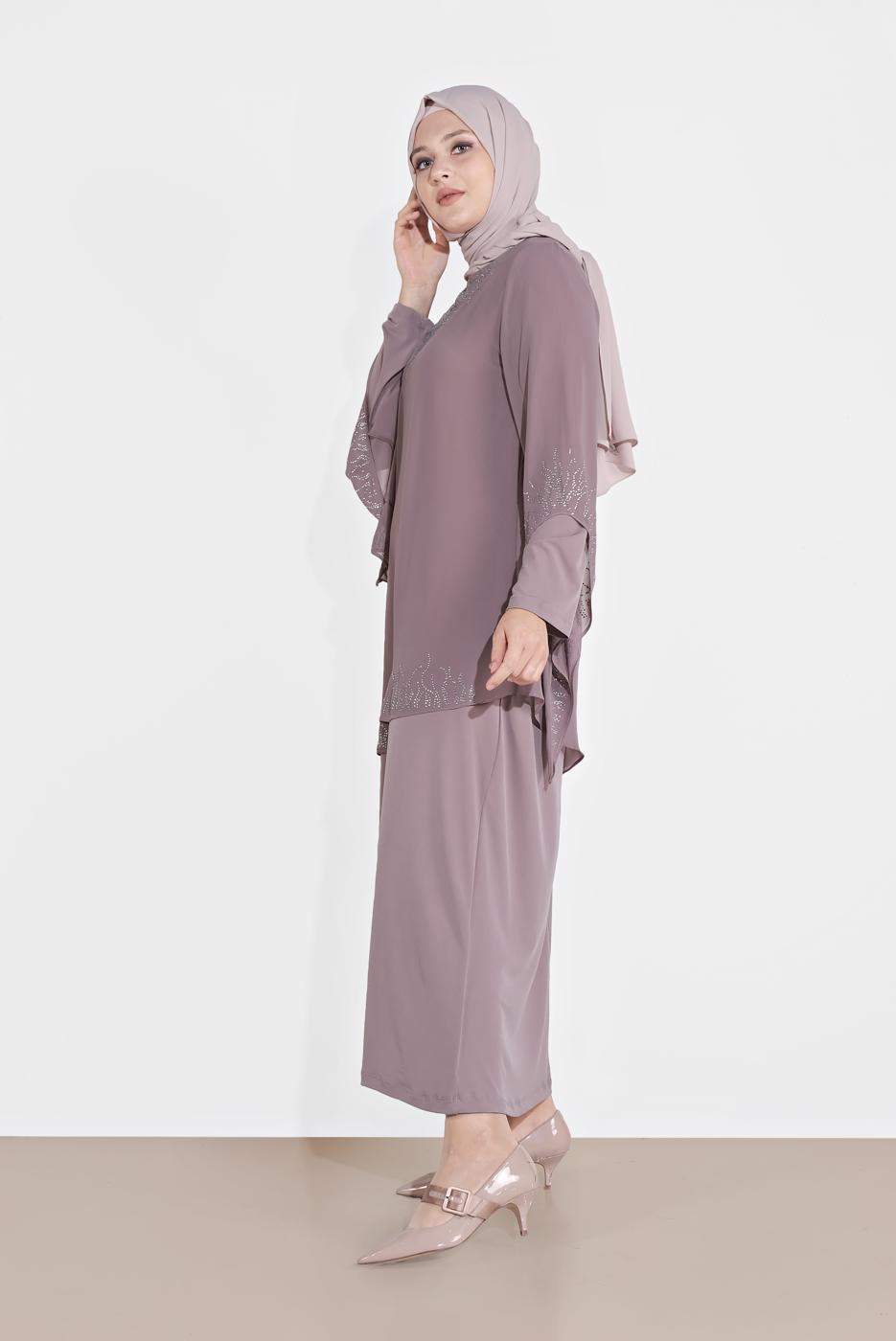 Vêtements hijab ROSE ROBE SOIRÉE À EMBELLIE 4215 