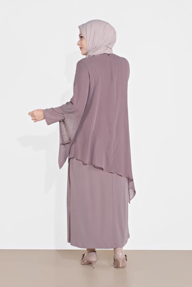 Vêtements hijab  EMBELLISHED ABAYA 4215 - TRENDTESETTÜR