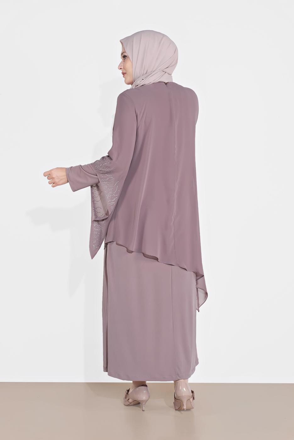Vêtements hijab ROSE ROBE SOIRÉE À EMBELLIE 4215 