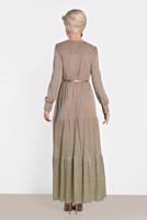 Tesettür giyim PUDRA ALVİNA DEGRADE GEÇİŞLİ SİMLİ ABİYE ELBİSE 5622