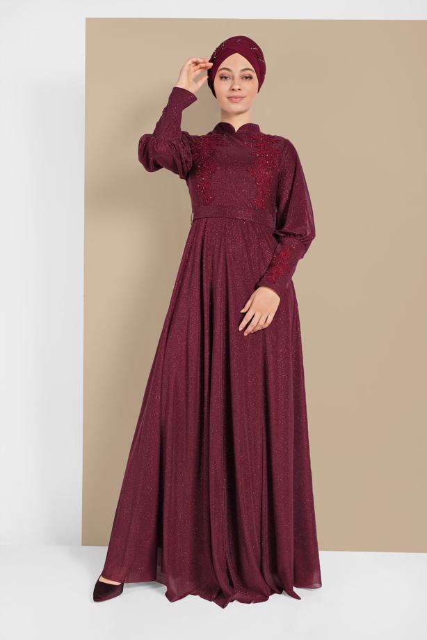 Vêtements hijab  EMBROIDERED ABAYA 5710  - TRENDTESETTÜR