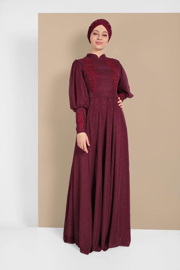 Vêtements hijab  EMBROIDERED ABAYA 5710  - TRENDTESETTÜR