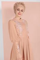 Vêtements hijab POUDRE ROBE DE SOIRÉE BRODÉE 5710