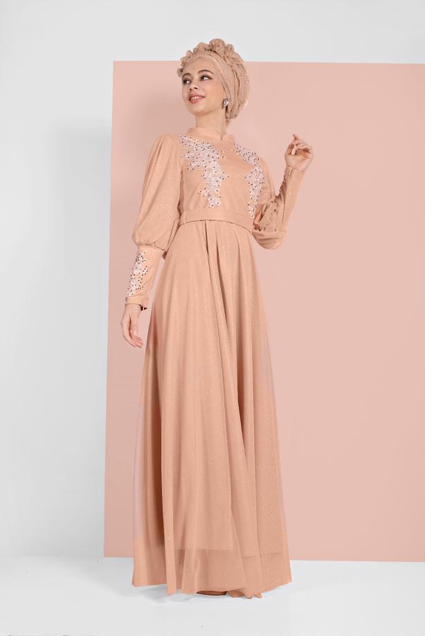 Vêtements hijab  EMBROIDERED ABAYA 5710  - TRENDTESETTÜR