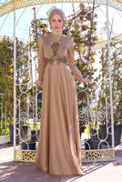 Vêtements hijab POUDRE ROBE DE SOIRÉE EMBELLIE 5810 