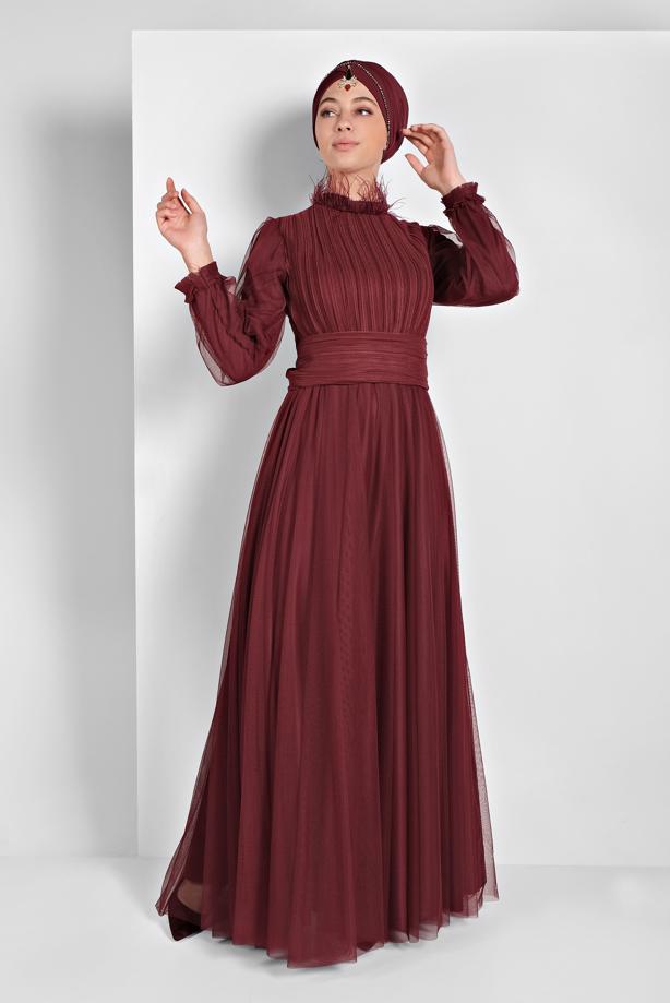 Vêtements hijab  TULLE NIGHT DRESS  5910  - TRENDTESETTÜR
