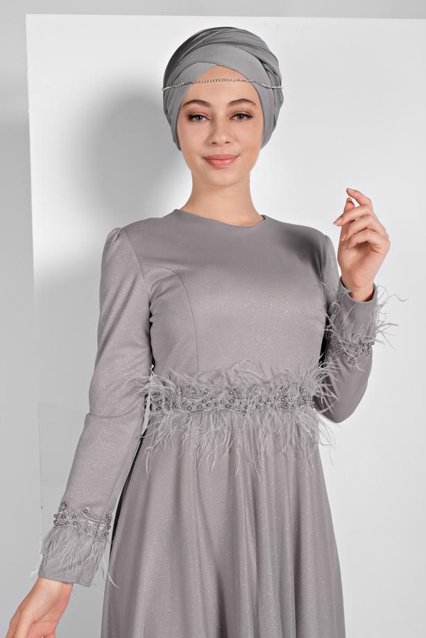 Vêtements hijab  SPARKLY ABAYA 7710 - TRENDTESETTÜR