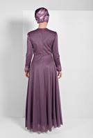 Hijab clothing PURPLE SPARKLY ABAYA 7710