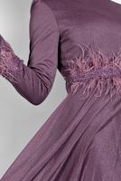 Hijab clothing PURPLE SPARKLY ABAYA 7710