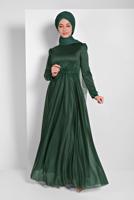 Vêtements hijab VERT ROBE DE SOIRÉE EN BRILLANTE 7710