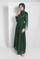 Vêtements hijab VERT ROBE DE SOIRÉE EN BRILLANTE 7710