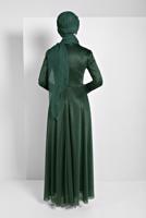 Vêtements hijab VERT ROBE DE SOIRÉE EN BRILLANTE 7710