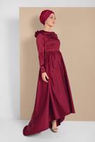 Vêtements hijab ROUGE BORDEAUX ROBE À SEQUINS 9750