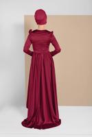 Vêtements hijab ROUGE BORDEAUX ROBE À SEQUINS 9750