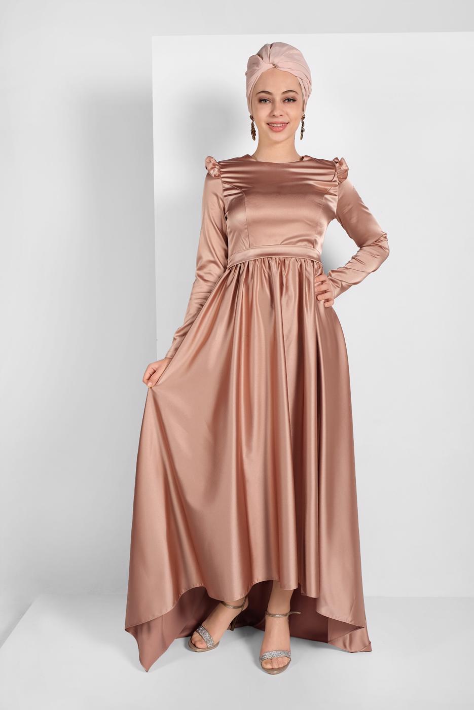 Vêtements hijab BRUN ROBE À SEQUINS 9750