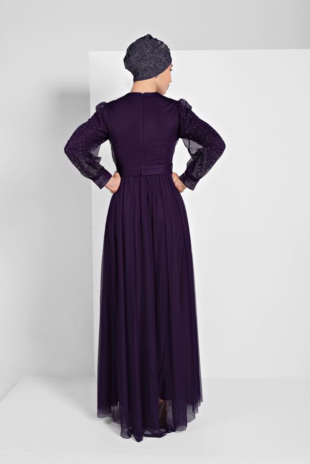 Vêtements hijab  SEQUINNED SPARKLY NIGHTDRESS 9810 - TRENDTESETTÜR