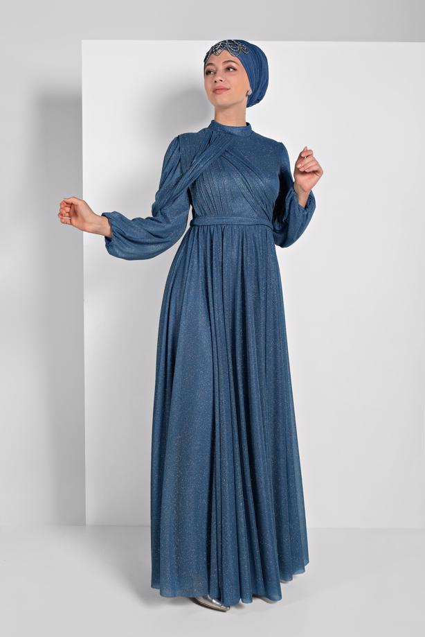 Vêtements hijab  PLEATED-SKIRT NIGHTDRESS 9910 - TRENDTESETTÜR